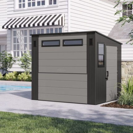 Lawn Crafty Suncast 8 ft. x 7 ft. Cabana Entertainment Shed BMCB8730T
