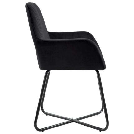 Sofeyszone vidaXL Dining Chairs - Set of 2 Black Velvet Chairs